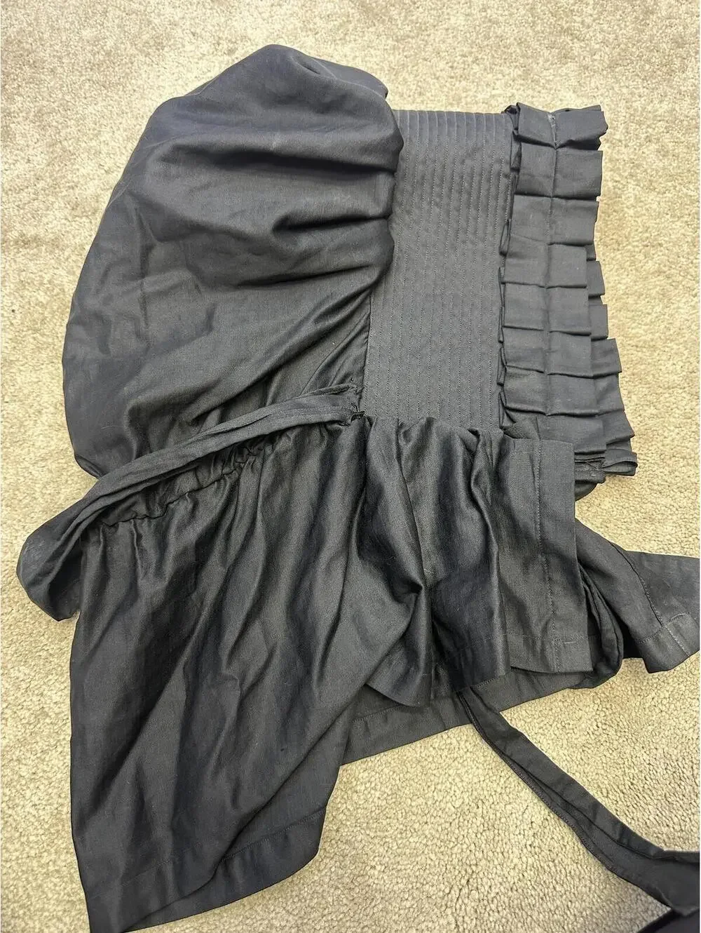 VTG 1890s Black Silk Mourning Victorian Gothic Bodice Skirt Bonnet